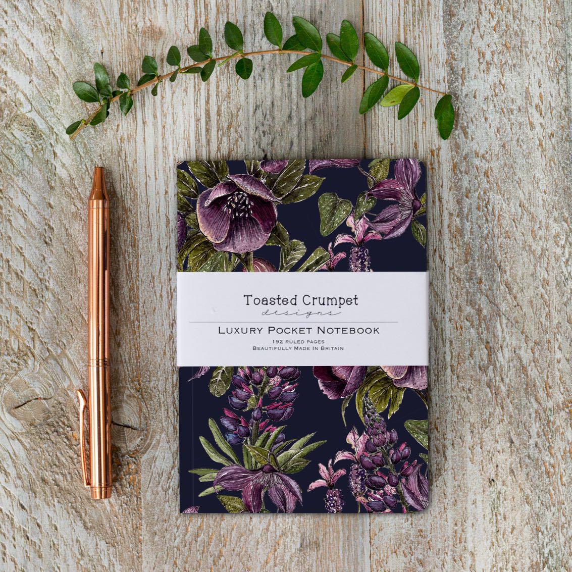 The Mulberry Collection Noir Lined Pocket Notebook